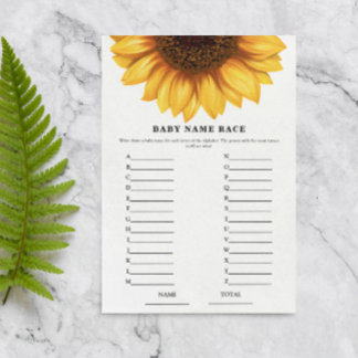 Papier Automne Sunflower Nom de la race Baby shower de co