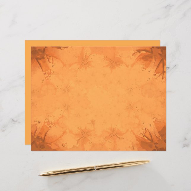 Papier Automne Victorien Brown Orange Motif (Devant/Arrière en situation)