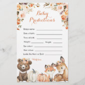 Papier Automne Woodland Oh Baby shower Baby Prediction (Devant)