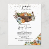 Papier Autumn Little Pumpkin Watercolor Baby Shower (Devant)