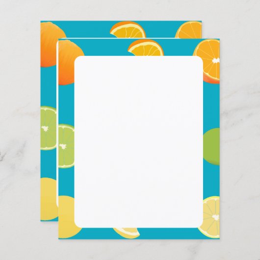 Papier aux fruits d'agrumes (Devant / Derrière)