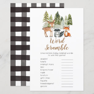 Papier Aventure animale de cerfs Camper Word Scramble