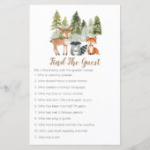 Papier Aventure animale de cerfs Woodland Trouvez le jeu (Devant)