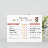 Papier Avertissement coloré et tableau des conséquences p (Debout devant)