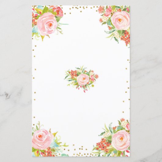 Papier Avril Douches Apportent mai Fleurs Voeux pour bébé (Dos)