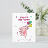 Papier Axolotl Vous Souhaite Bon Anniversaire Axolotls (Debout devant)