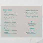 Papier Aztec Paisley Wedding Program - charbon de bois tu (Dos)