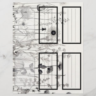 Papier B&W Fleurs sauvages Suzy's Garden 5 Blank personna