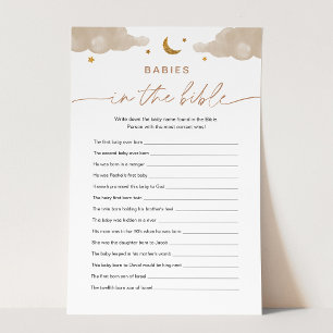 Papier Babies Dans La Bible Twinkle Star Baby shower Jeu