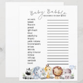 Papier Babillage de bébé - Jeu de mots mêlés sur le thème (Devant / Derrière)