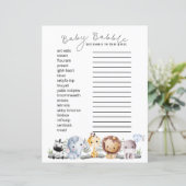 Papier Babillage de bébé - Jeu de mots mêlés sur le thème (Debout devant)