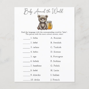 Papier Baby Around the world - Baby shower Game