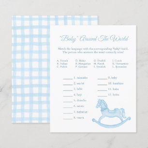 Papier Baby Around the World Game - Blue Shower Activity