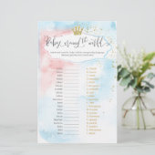 Papier "Baby around the world" Jeu de douche + clé de rép (Debout devant)