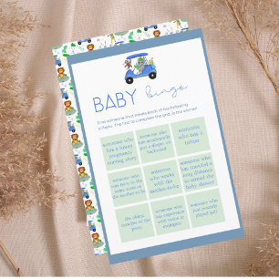 Papier Baby Bingo  Garçon Éléphant & Singe Golf Jeu de Do