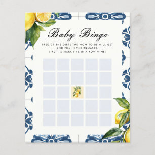 Papier Baby Bingo Lemon Positano Baby shower Jeu