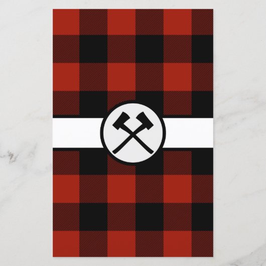 Papier Baby Bingo Little Lumberjack Baby shower Jeu (Dos)