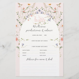 Papier Baby Bloom Fleur sauvage Girl Baby shower rose