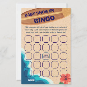 Papier Baby Boy À Bord Baby shower Bingo Game Card