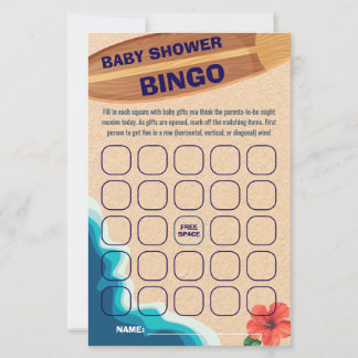 Papier Baby Boy À Bord Baby shower Bingo Game Card