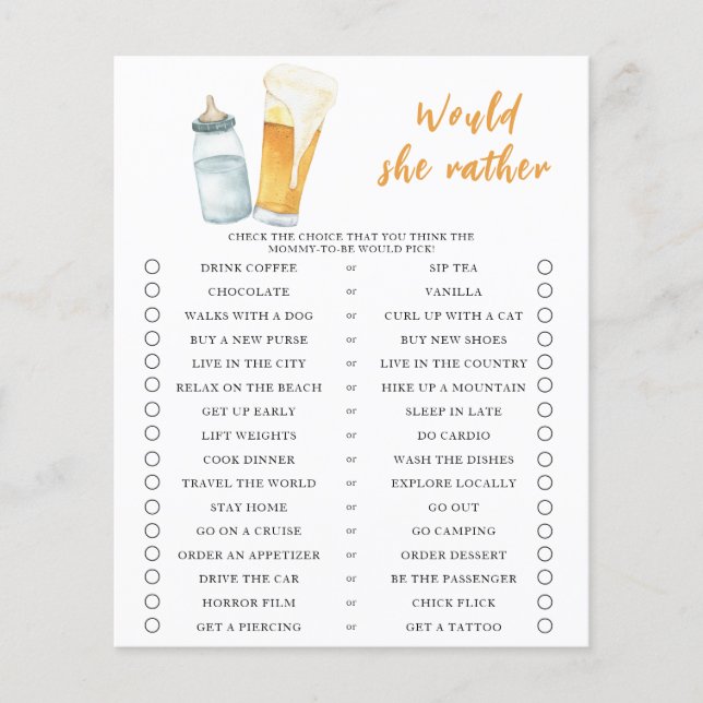 Papier Baby brasse de la bière (Devant)