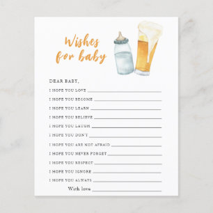 Papier Baby brasse de la bière - les souhaits pour bébé