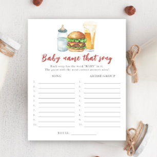 Papier Baby brasse de la bière - Nom ce jeu de chanson