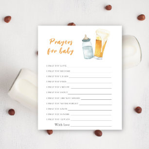 Papier Baby brasse de la bière Prières pour bébé