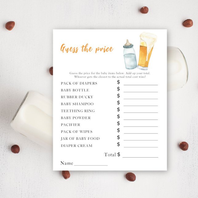 Papier Baby brasse de la bière - Prix Guess Game (Créateur téléchargé)