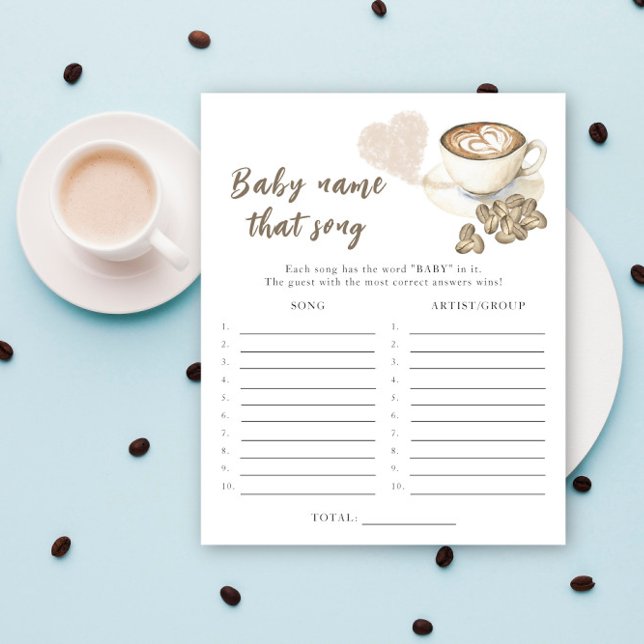 Papier Baby brasse du café - Nom ce jeu de chanson (Créateur téléchargé)