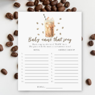 Papier Baby brasse du café - Nom ce jeu de chanson