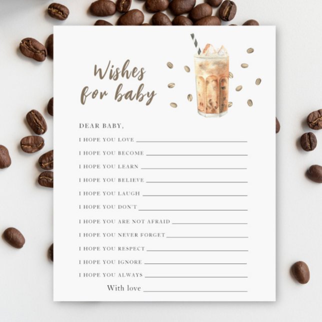 Papier Baby brasse du café - voeux pour bébé (Créateur téléchargé)