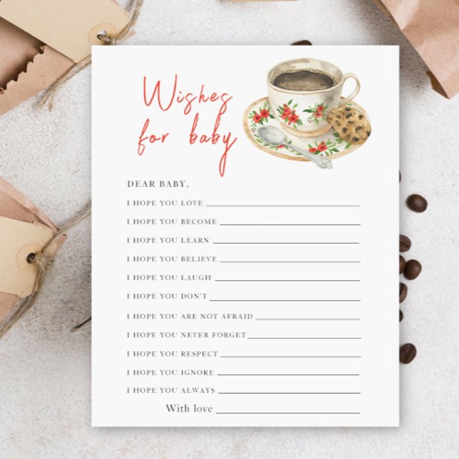 Papier Baby brasse du café - voeux pour bébé (Créateur téléchargé)