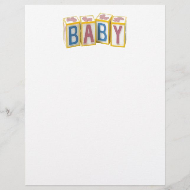 Papier Baby Building Blocks en-tête (Devant)