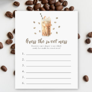 Papier Baby café baby shower Jeu devine le doux désordre