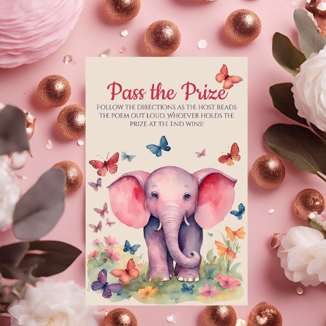 Papier Baby Elephant Baby shower Passez le jeu du prix (Créateur téléchargé)