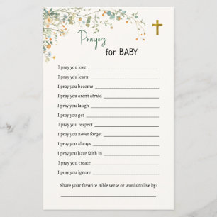 Papier Baby Elephant & Butterflies Prières pour Baby Game