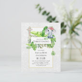 Papier Baby Elephant CHRISTENING Invitation pour les fill (Debout devant)