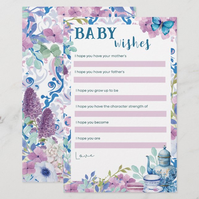 Papier Baby est en train de brasser Bébé souhaits Baby sh (Devant / Derrière)