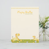 Papier Baby Giraffes Garde d'enfants en-tête d'entreprise (Debout devant)