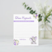 Papier Baby Girl Elephant 1er Anniversaire Heure Capsule (Debout devant)