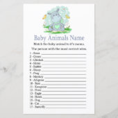 Papier Baby Hippo Bébé Animaux Nom Jeu (Devant)