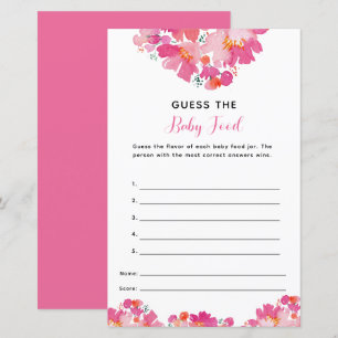 Papier Baby in Bloom Baby shower Guess the Baby Food Game