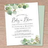 Papier Baby in Bloom Eucalyptus Couples Douche Invitation