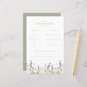 Papier Baby in Bloom Fleur sauvage Baby Predictions Jeu