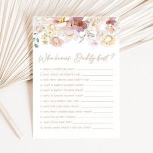 Papier Baby in Bloom Florals Qui connaît Daddy Best Game