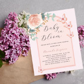 Papier Baby in Bloom rose papillon Baby shower arc