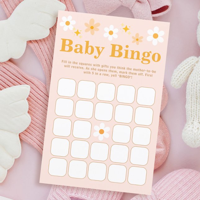 Papier Baby In Bloom Spring Baby shower Bingo Jeu (Créateur téléchargé)