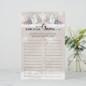 Papier Baby Item Jeu Baby shower Snowman (Debout devant)