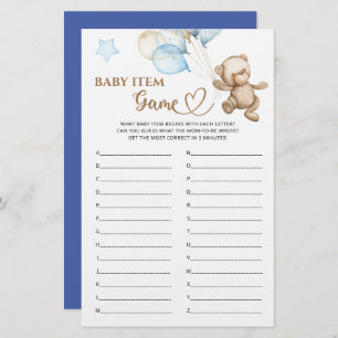 Papier Baby Item Jeu Teddy Bear Baby shower
